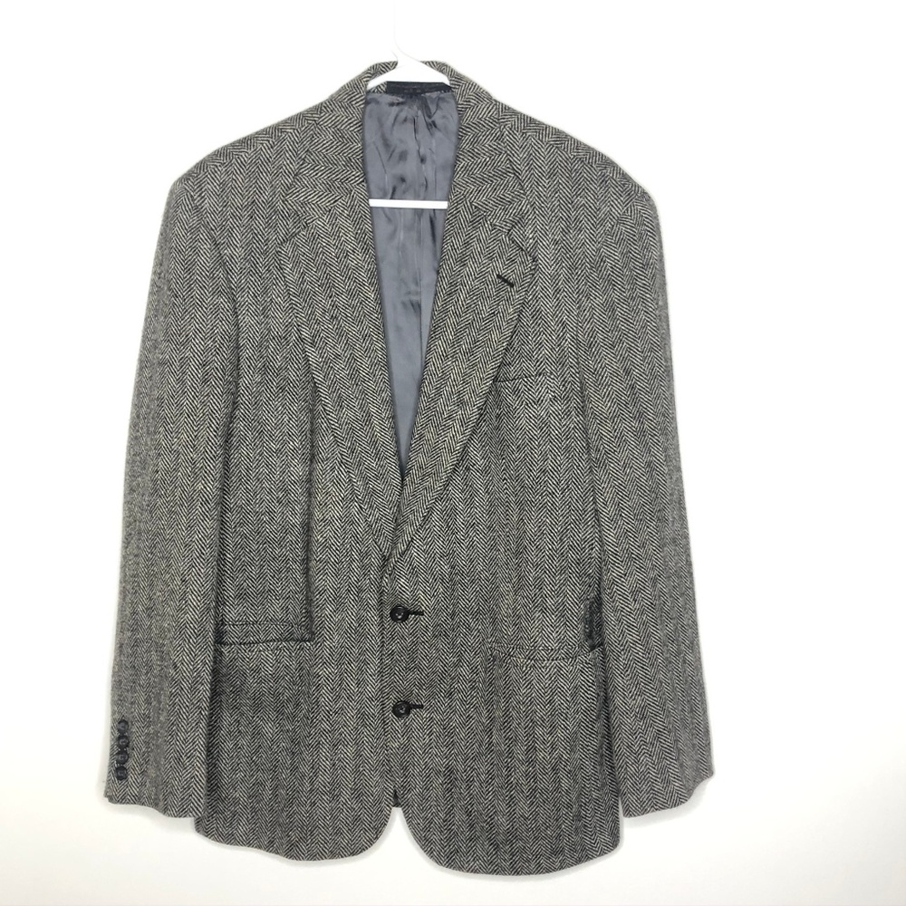 Lord & Taylor Herringbone Wool Blazer